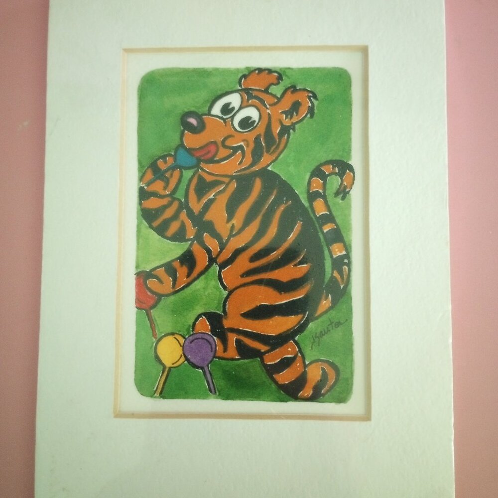NEW Antique Black (Tiger) Original, Mini Painting